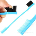 Wholesale custom private label cheap bedazzled double sided eyebrow comb edge control baby hair Brush